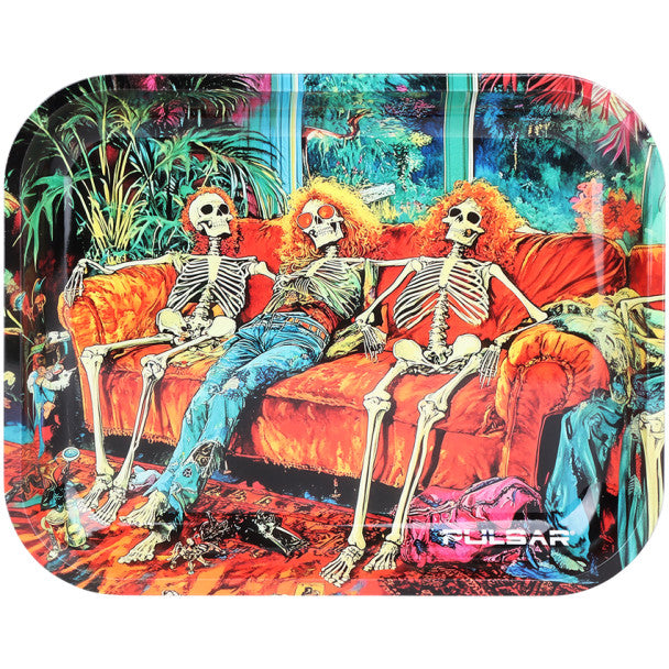 Pulsar 13" x 11" Design Series Large Metal Rolling Tray - In Da Couch