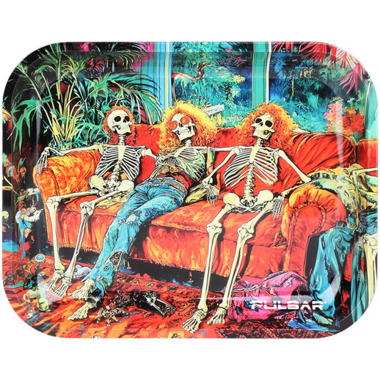 Pulsar 13" x 11" Design Series Large Metal Rolling Tray - In Da Couch
