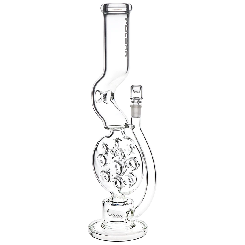 Pulsar Glass 18" 14mm Swiss Kink Neck w/ Screen Bowl