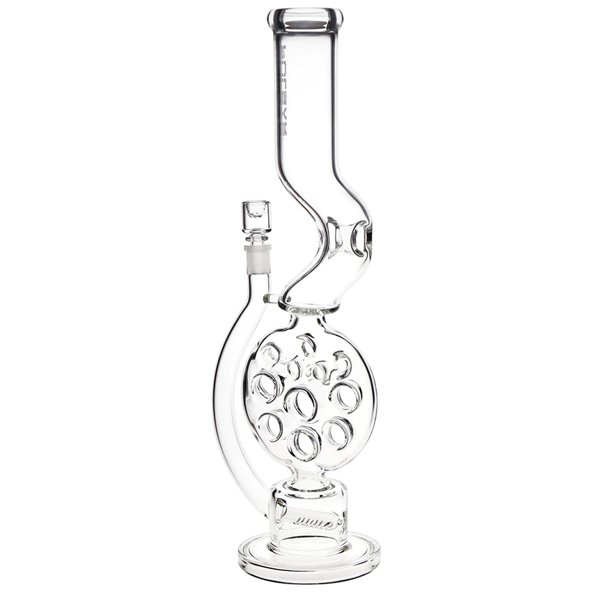 Pulsar Glass 18" 14mm Swiss Kink Neck w/ Screen Bowl