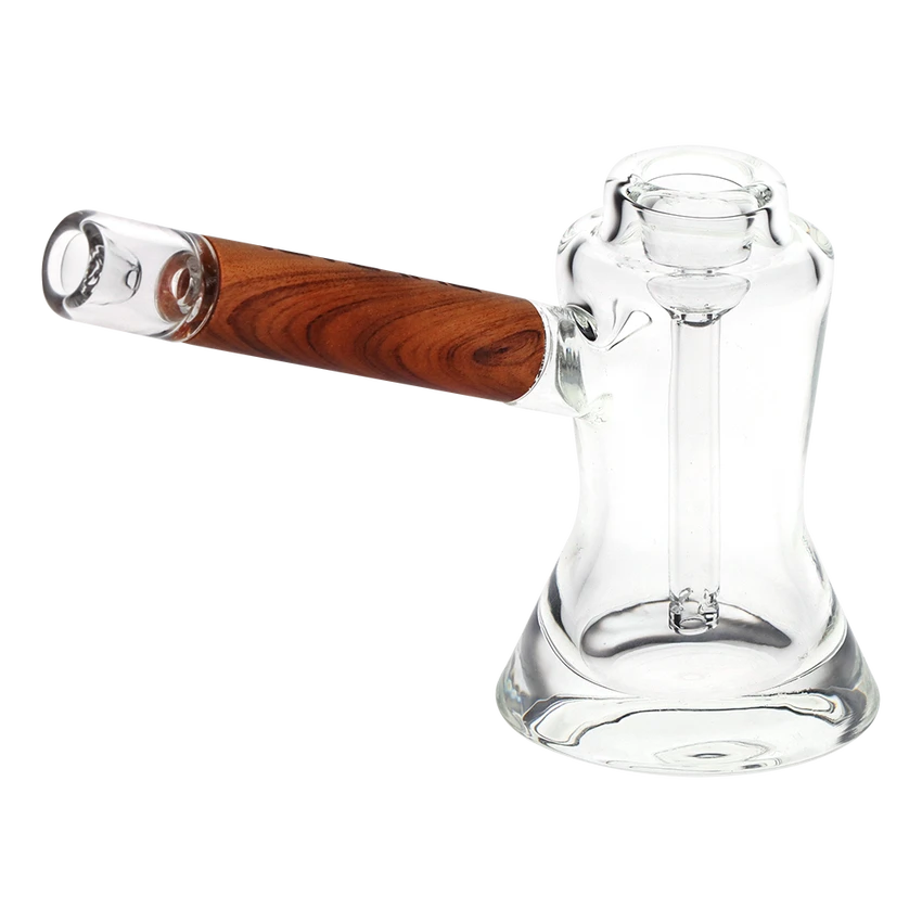 Pulsar 6" Wood on Glass Push Bubbler