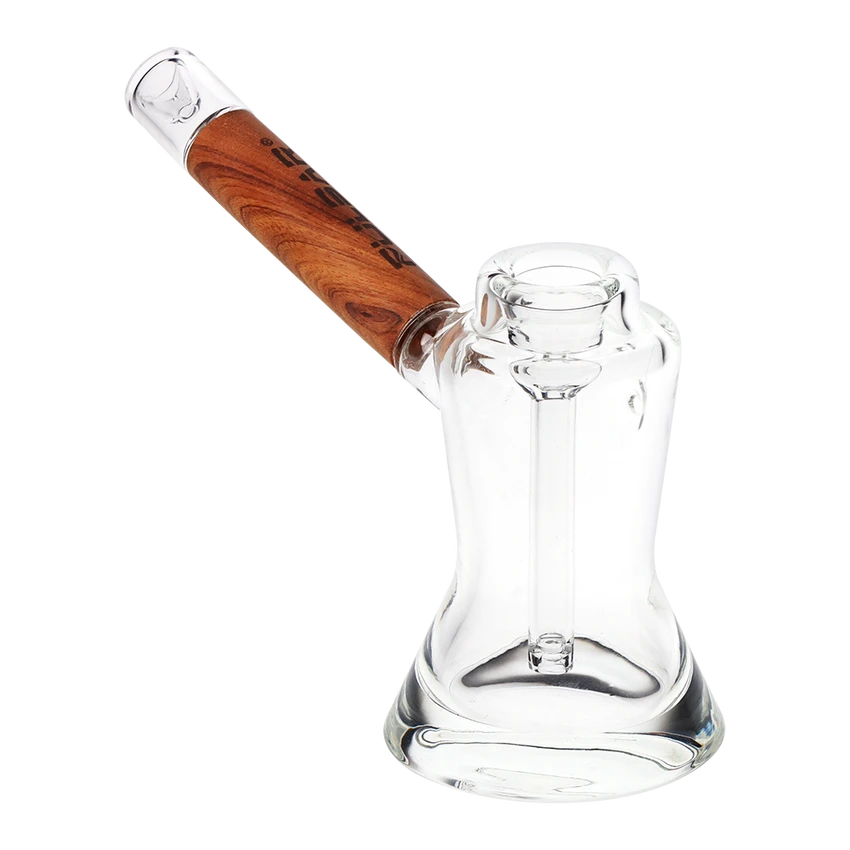 Pulsar 6" Wood on Glass Push Bubbler
