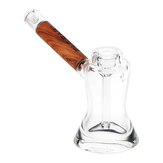 Pulsar 6" Wood on Glass Push Bubbler