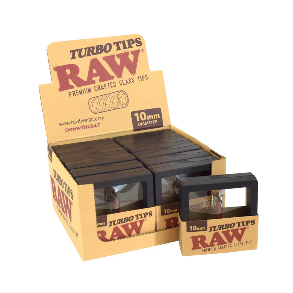 Raw 10mm Black Glass Turbo Tip