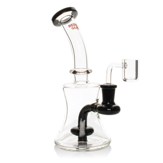 Red Eye Glass 8" UFO Shower Head Rig w/ 14mm Quartz Banger - Various Colours