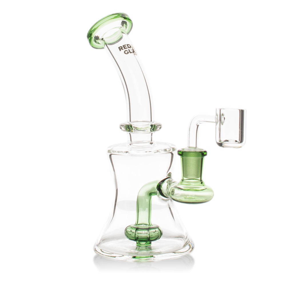 Red Eye Glass 8" UFO Shower Head Rig w/ 14mm Quartz Banger - Various Colours