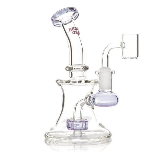 Red Eye Glass 5" Bell Base w/ 14mm Quartz Banger - Purple