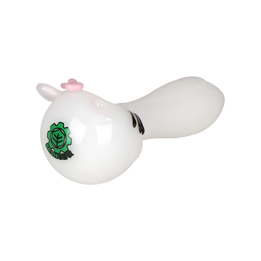 SeshGear 4" Cute Kitty Glass Spoon Pipe w/ Bow
