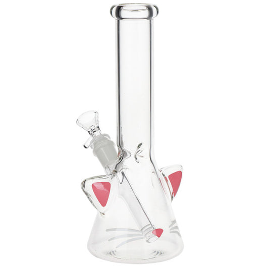 SeshGear 9.75" Kitty Whiskers Beaker Glass Water Pipe