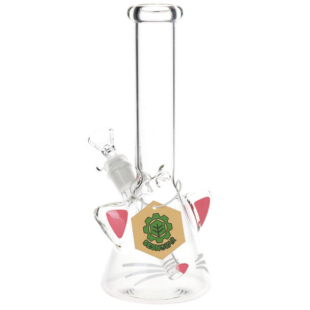 SeshGear 9.75" Kitty Whiskers Beaker Glass Water Pipe