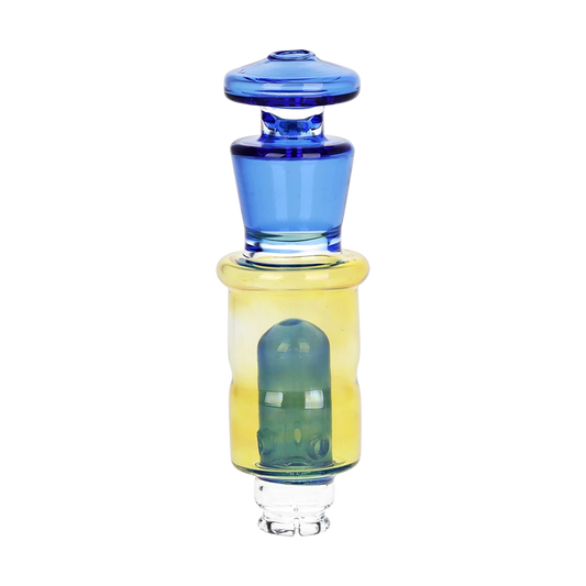 Unbranded 4" Silver Fumed Puffco Pivot Glass Bubbler Attachment