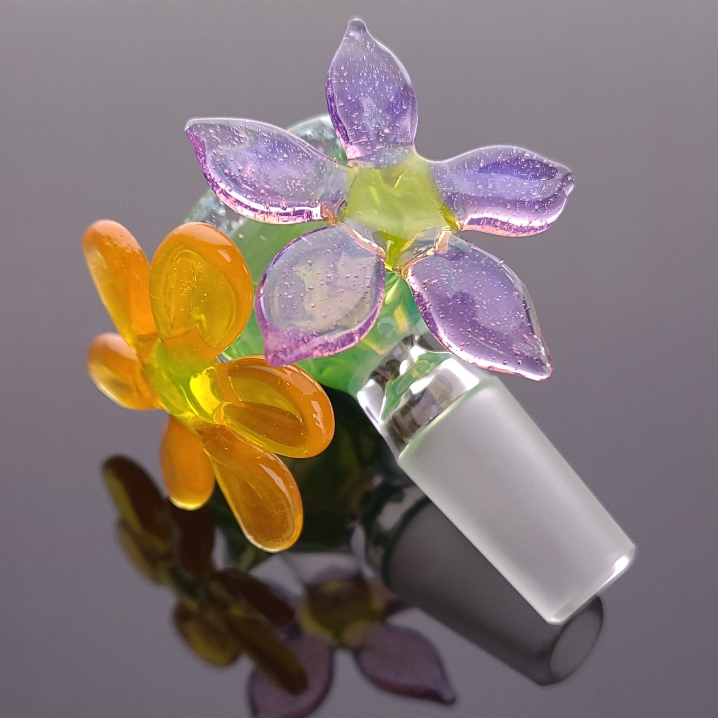 T-Rex 14mm 1hole Argent Cropal Lipwrap Flowers