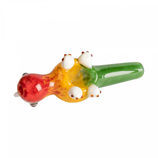 Red Eye Glass 4.5" Dinosaur Jr Pipe Rasta