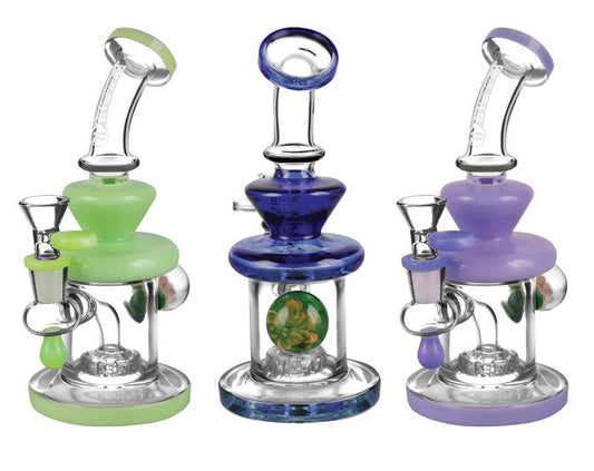 Pulsar 7.5" Teardrop Banger Hanger w/ Showerhead Perc - Green