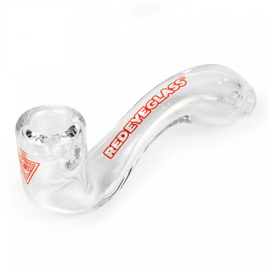 Red Eye Glass 5" Sherlock Pipe Clear