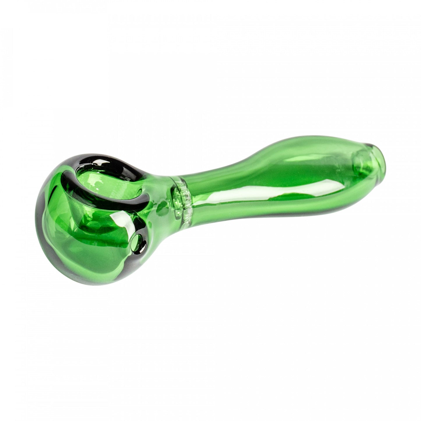 Red Eye Glass 4.5" Honeydew Flatty Pipe Green