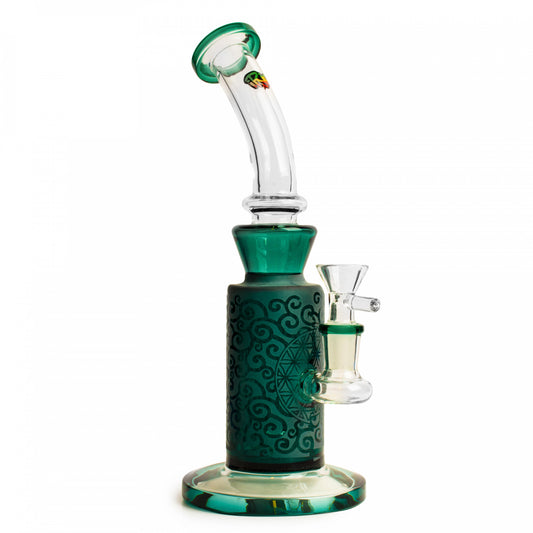 Irie 10" Sandblasted Showerhead Bubbler Blue Q198B