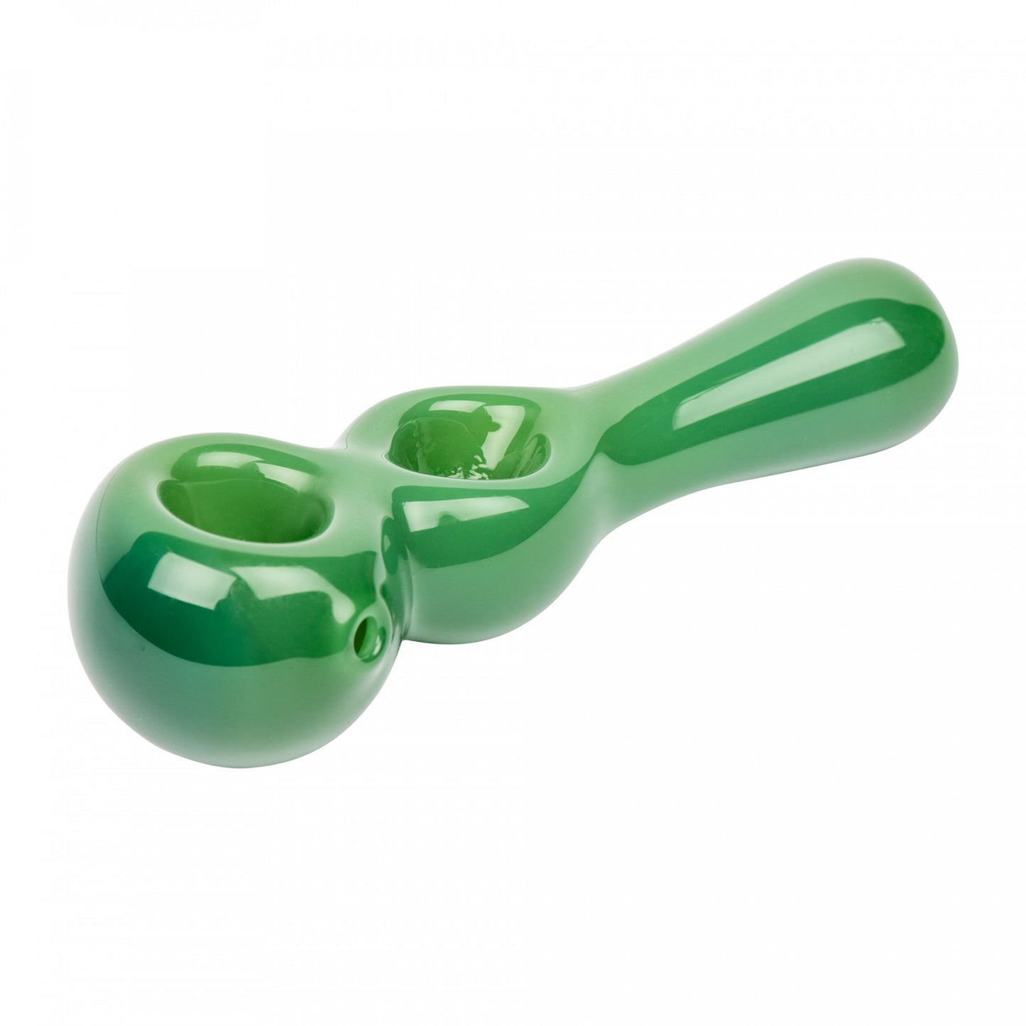 Red Eye Glass 4.5" Twice Baked Pipe Jade Green