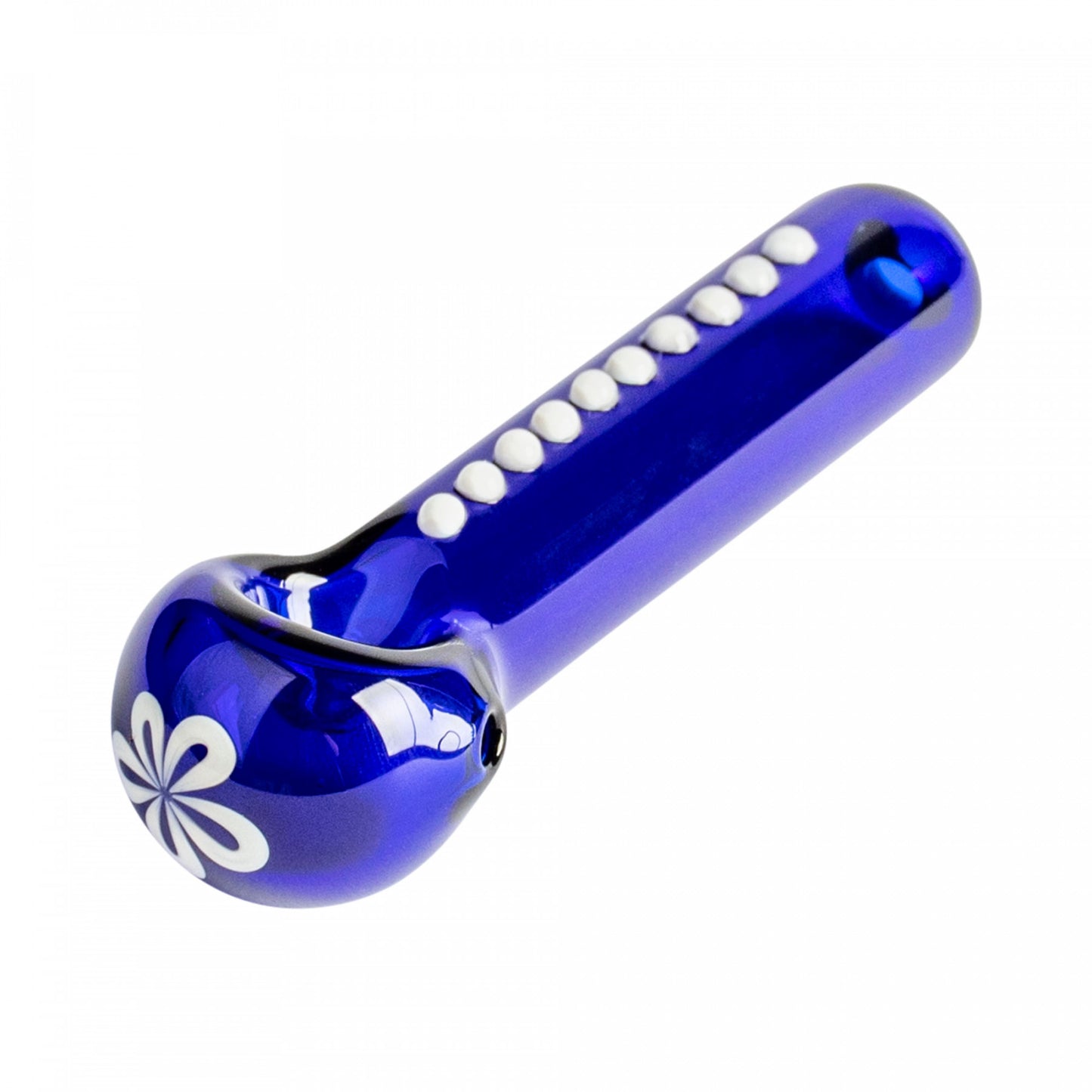 Red Eye Glass 3.25" Flower Power Pipe