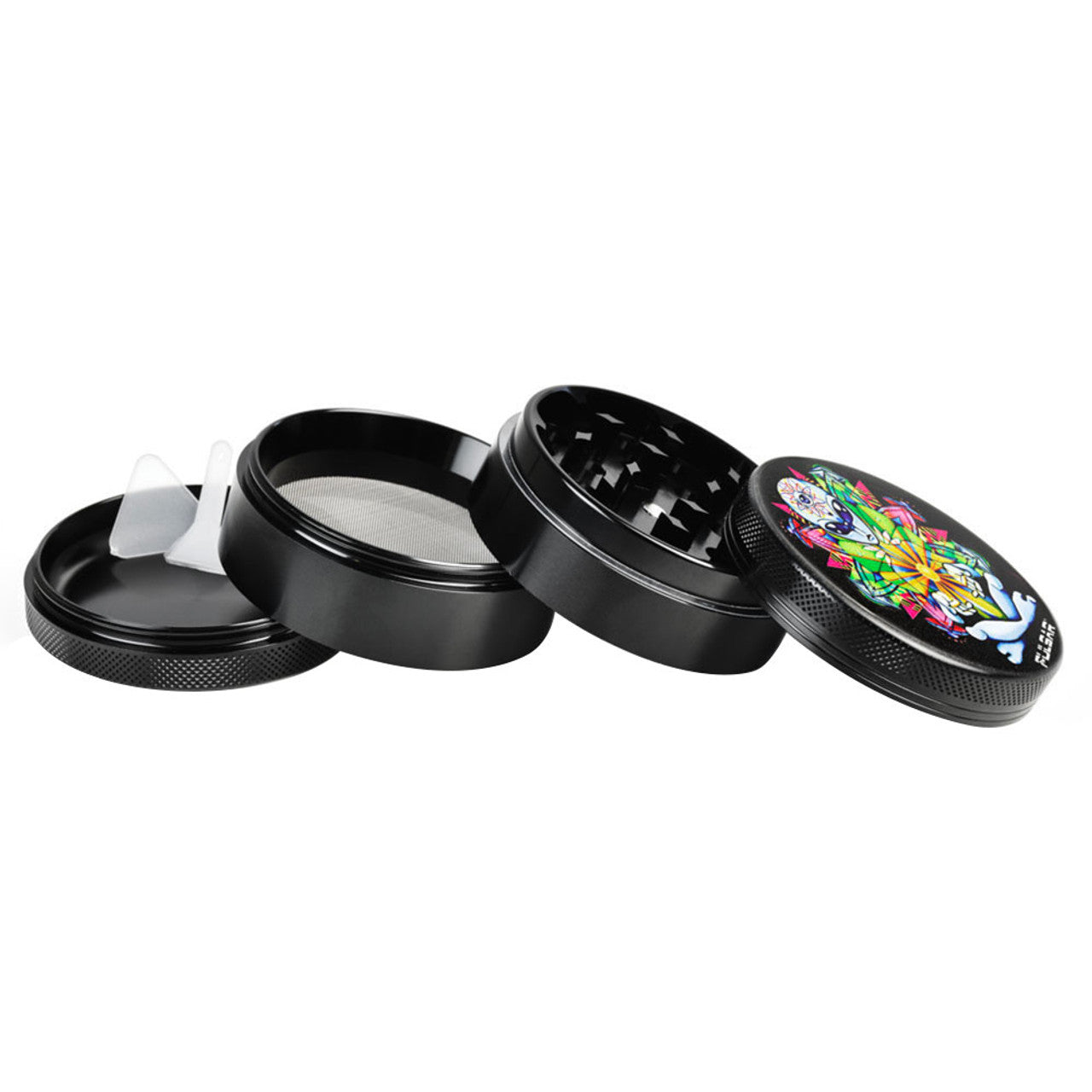 Pulsar Artist Series 2.5" 4-Piece Pollinator Grinder - Psychedelic Alien