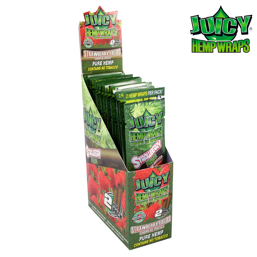 JUICY HEMP WRAP STRAWBERRY FIELDS BOX