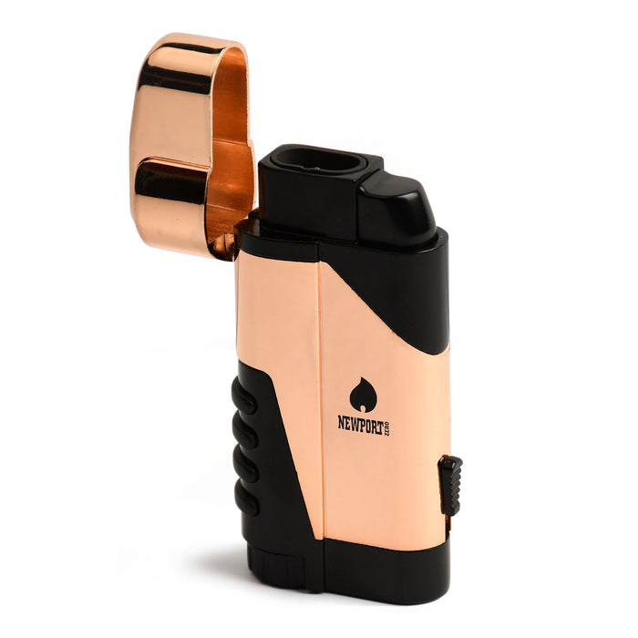 Newport Dual Flame Torch Lighter - Gold