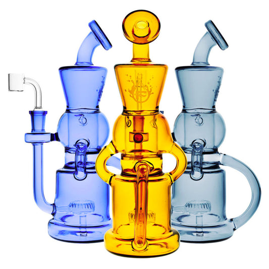 Pulsar Glass 10" Checkmate Recycler Rig