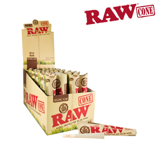 RAW ORGANIC CONE 1.25 BOX