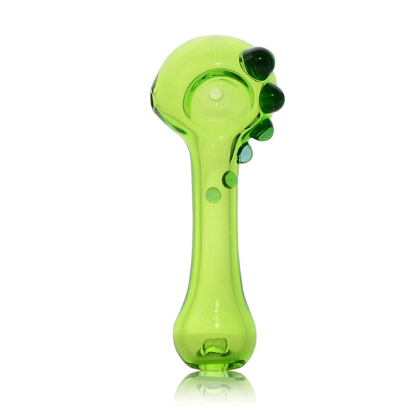 Red Eye Glass 4.25" Commodored Pipe Lime Green