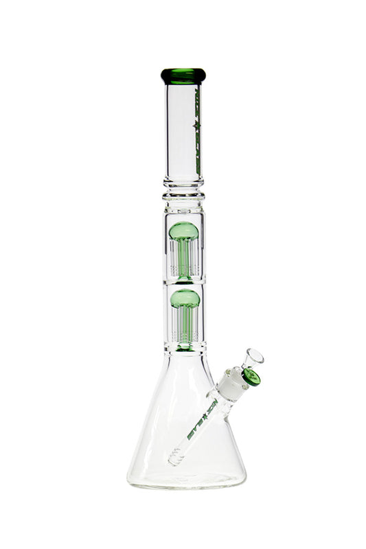 Nice Glass 19" Double Tree Perc Beaker