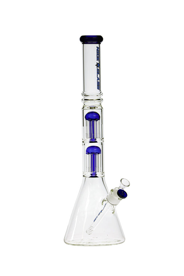 Nice Glass 19" Double Tree Perc Beaker