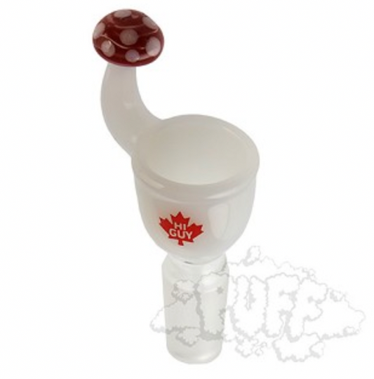 HiGuy 14mm White Mushroom Bowl