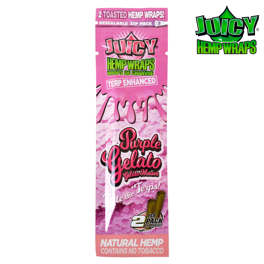 Juicy Terp Hemp Wrap Purple Gelato 2pk