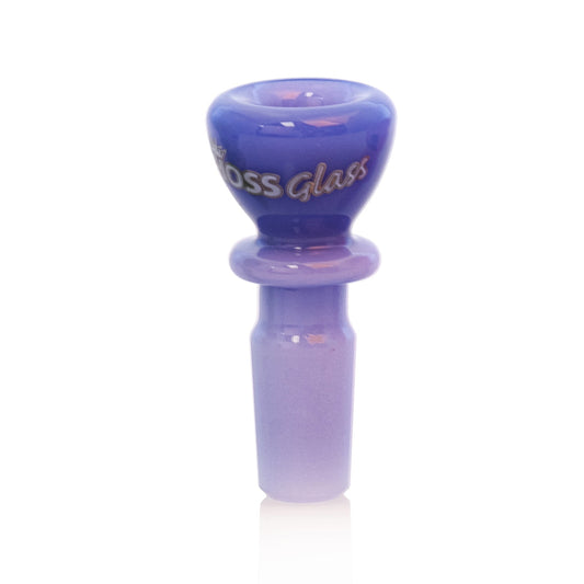 Hoss Glass 14mm Full Colour Chunky Snapper Bowl Milk Purple