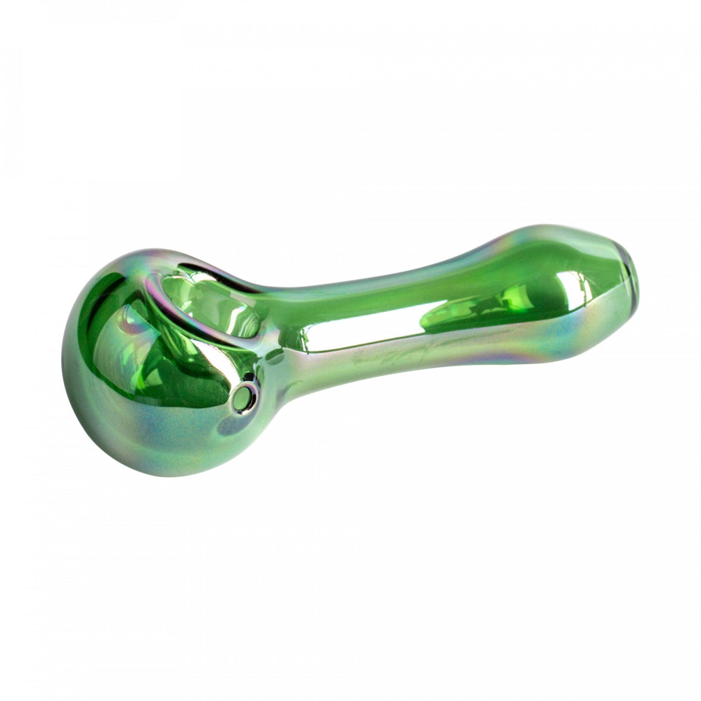 Red Eye Glass 4" Iridescent Pipe Green