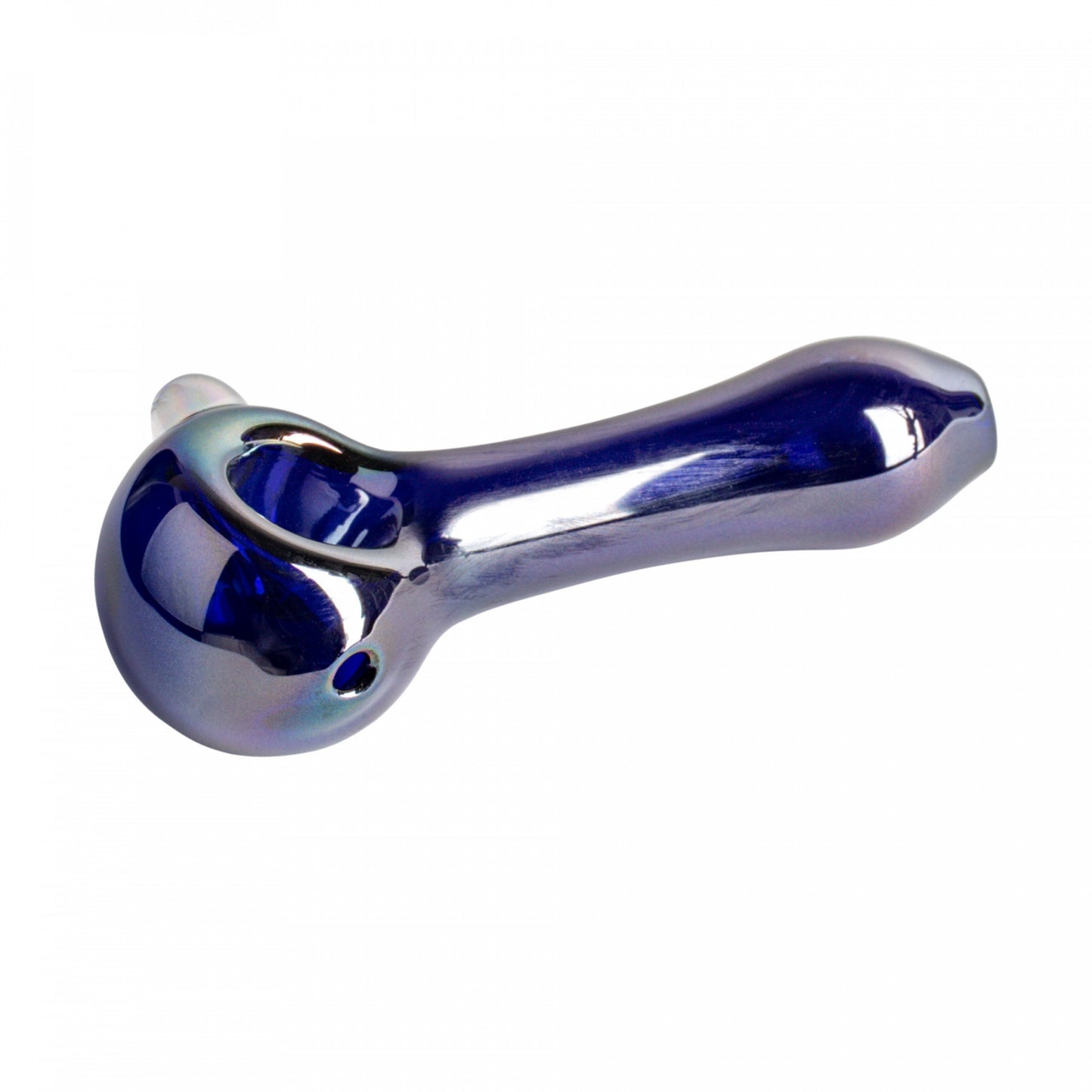Red Eye Glass 4" Iridescent Pipe Blue