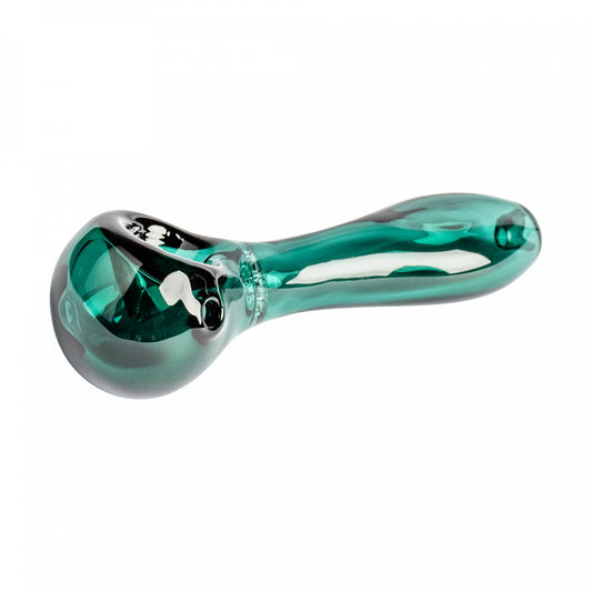 Red Eye Glass 4.5" Honeydew Flatty Pipe Teal