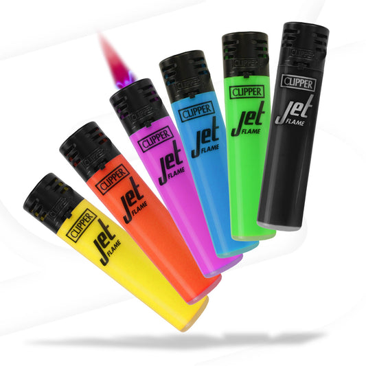 Clipper Jet Flame Refillable Lighter - Neon