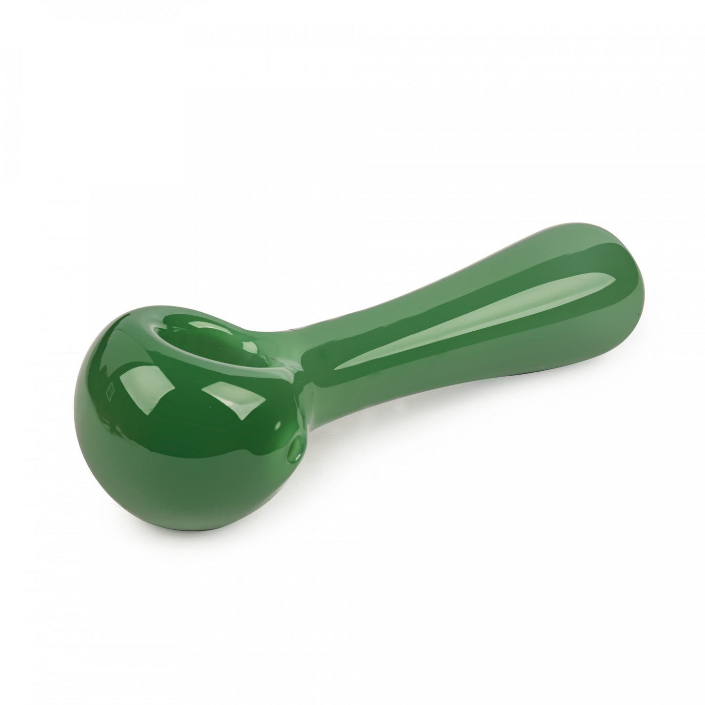 Red Eye Glass 4.5" Spoon Hand Pipe w/ 5 Hole Screen - Jade Green