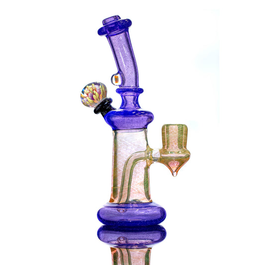 Hippo Glass Fumed Banger Hanger - Purple Rain