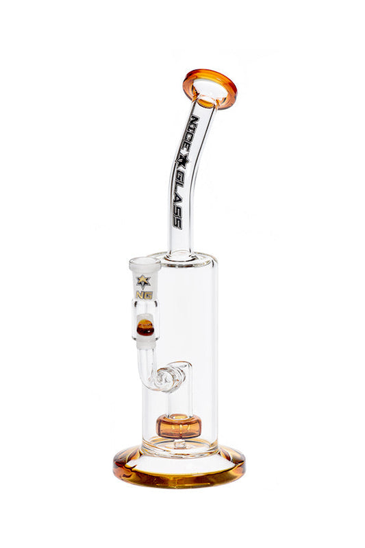 Nice Glass 8" 10mm Tire Perc Rig N8026