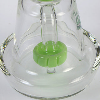 Hydros Glass 7.5" Hourglass Bubbler Slyme Green