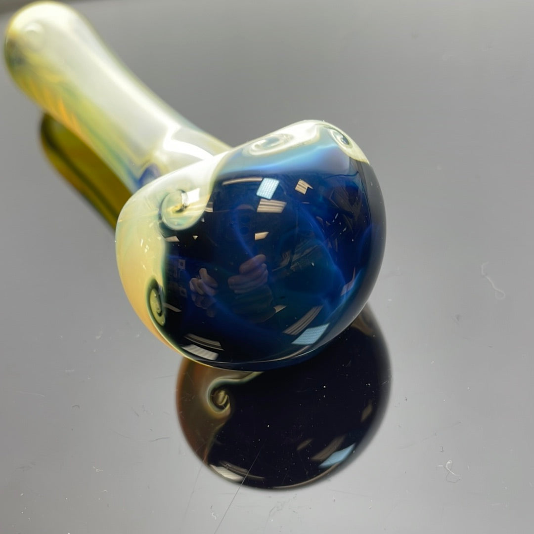 Jesse Who Silver Fume Spoon w/ Blue Worked Bowl