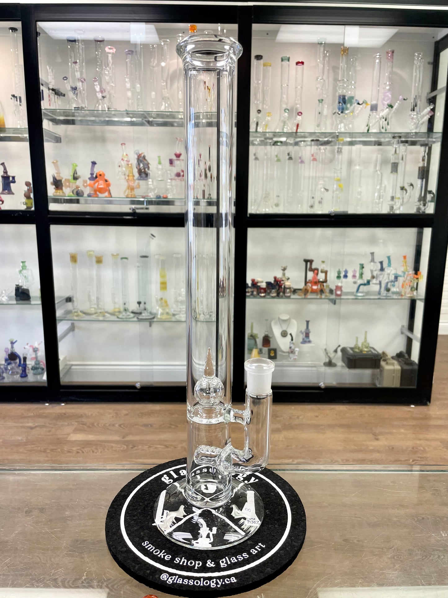 Green Belt Clear Inline Tube w/ Imperial Perc