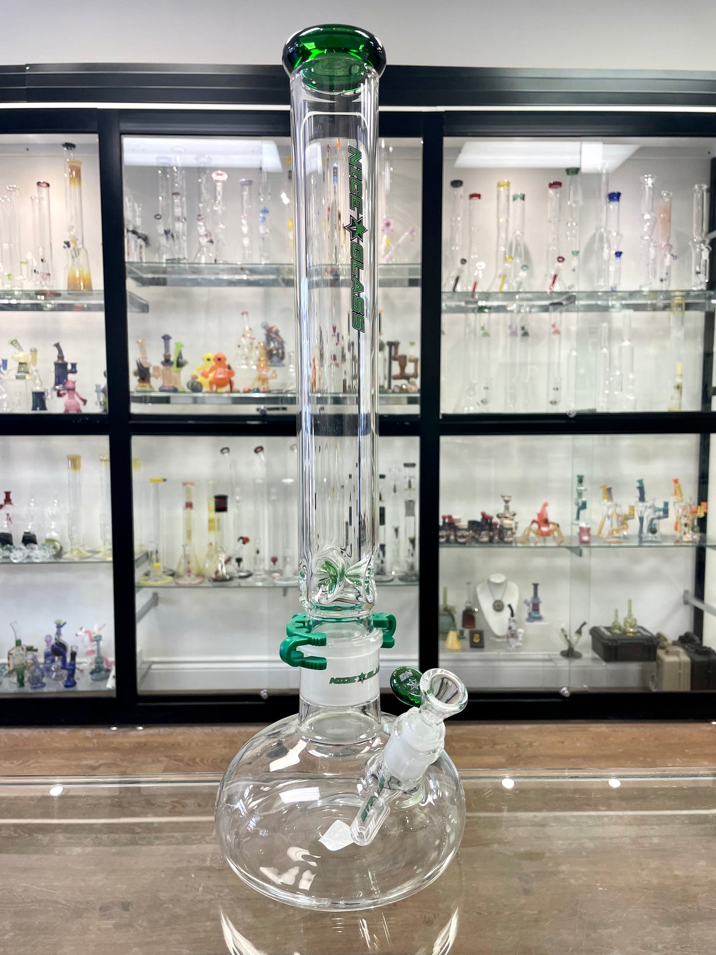 Nice Glass 19" 5mm Bubble Base 2pc Set