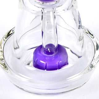 Hydros Glass 7.5" Hourglass Bubbler Milky Purple