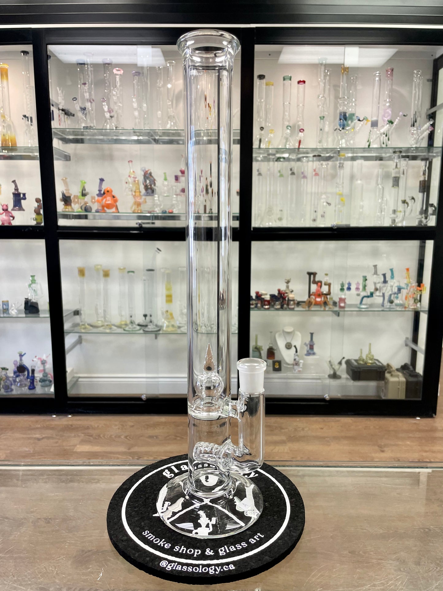 Green Belt Clear Inline Tube w/ Imperial Perc