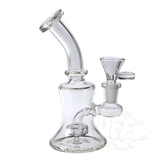 Hydros Glass 14mm No Logo Clear Mini Rig w/ Showerhead