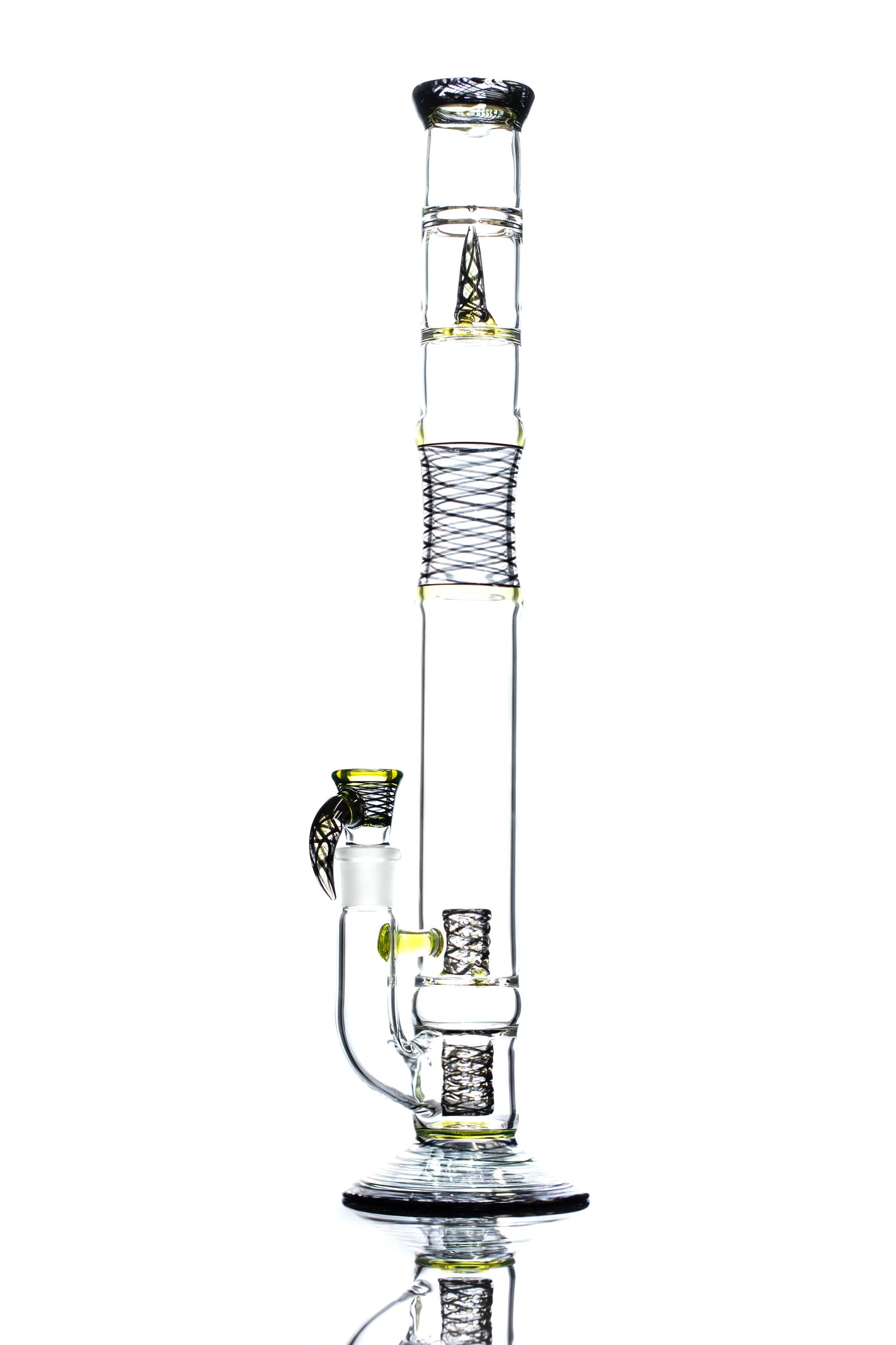 Jhoney 44mm Retti Dual 360 Fully Accented Straight Tube with Retti / Switchback Retti Sections & Citron Accents (UV)