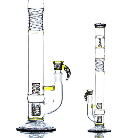 Jhoney 44mm Retti Dual 360 Fully Accented Straight Tube with Retti / Switchback Retti Sections & Citron Accents (UV)